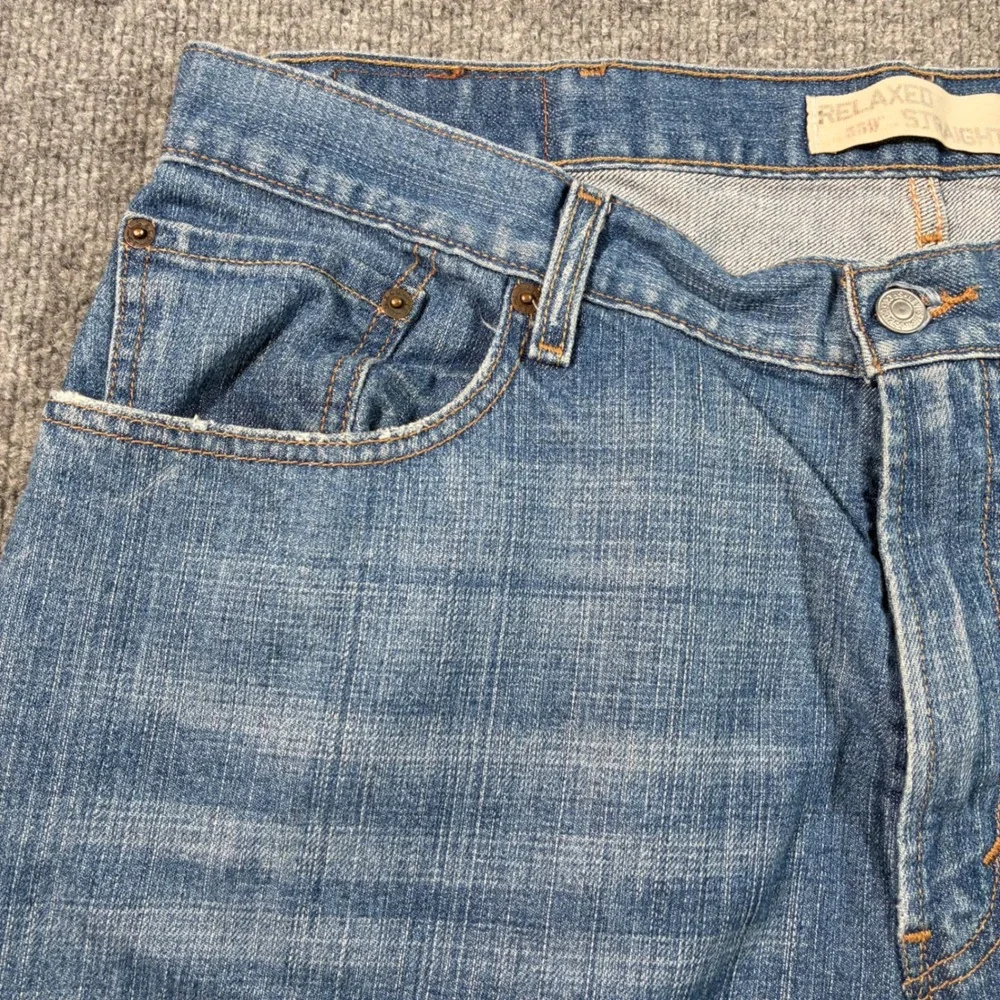 Levis 559 Relaxed Straight Jeans Mens 38x32 Blue Medium Wash Denim Workwear